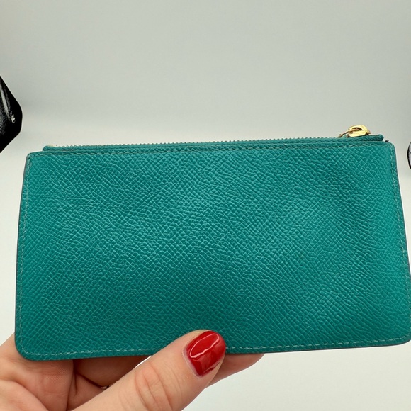 Dolce & Gabbana Turquoise Leather Wristlet - Picture 3 of 6